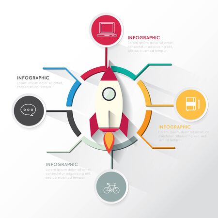 Modern infographic for business startupのイラスト素材