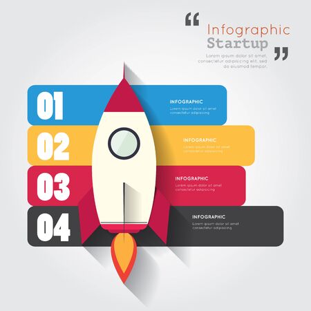 Modern infographic for business startupのイラスト素材