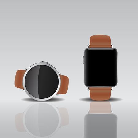 Smart electronic intelligence watch.Vector illustrationのイラスト素材