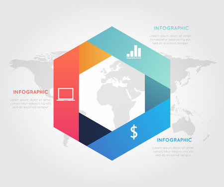 Abstract Business Infographics Options Template.のイラスト素材