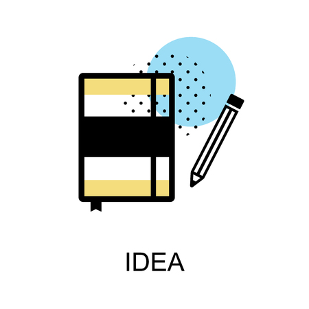 Idea book Graphic Icon.Vector Illustrationのイラスト素材