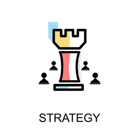 Strategy Chess Graphic Icon.Vector Illustrationのイラスト素材