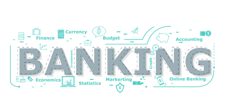 Banking word desigh.vector illustrationのイラスト素材
