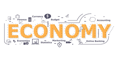 Economy word desigh.vector illustrationのイラスト素材