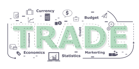 Trade word desigh.vector illustrationのイラスト素材