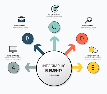 Infographic design with icon for business.vectorのイラスト素材
