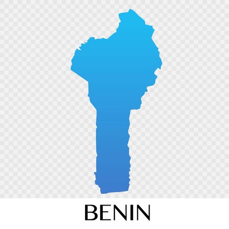 Benin map in Africa  continent illustration designのイラスト素材