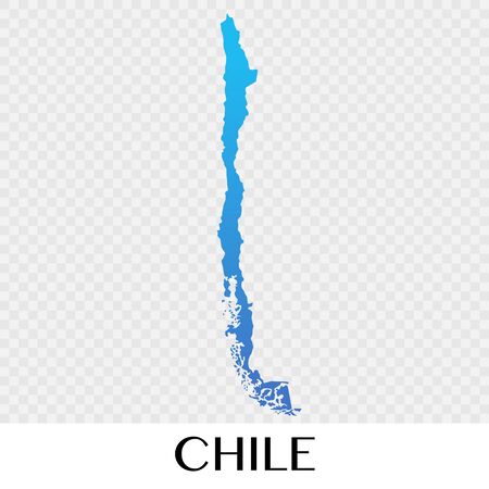 Chile map in South America continent illustration designのイラスト素材