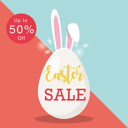 Easter sale banner background templateのイラスト素材