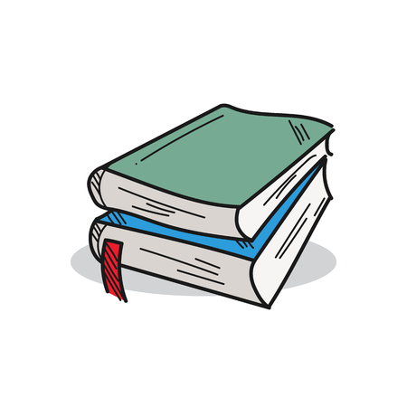 Book illustration on a white backgroundのイラスト素材