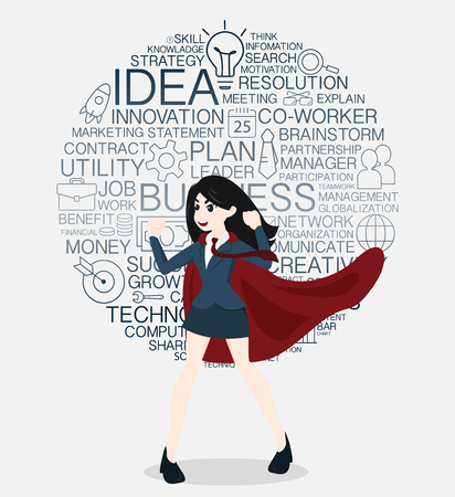 Superhero cartoon for business concept.のイラスト素材