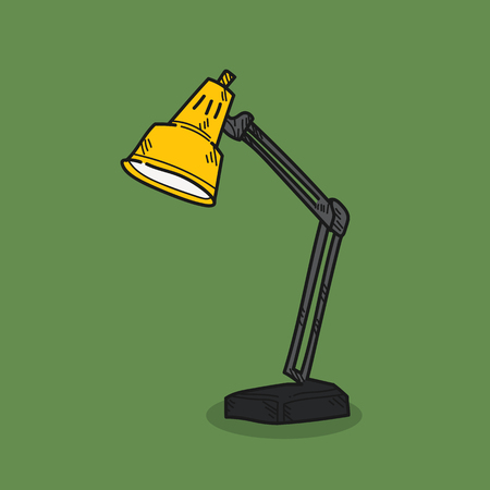lamp illustration on color backgroundのイラスト素材