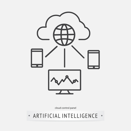 Artificial intelligence icon designのイラスト素材