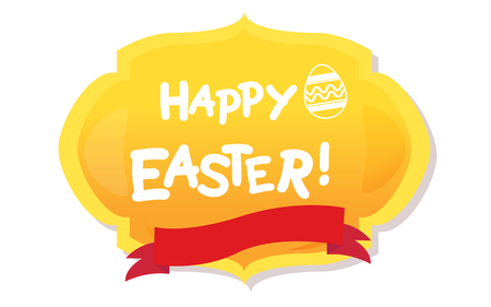 Vector label elements of easter holiday.のイラスト素材