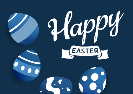Happy easter's day greeting cardのイラスト素材
