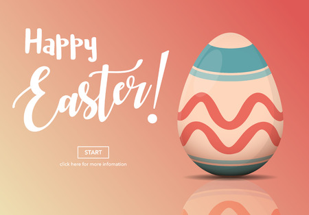 Horizontal Web Banners with Easter Conceptのイラスト素材