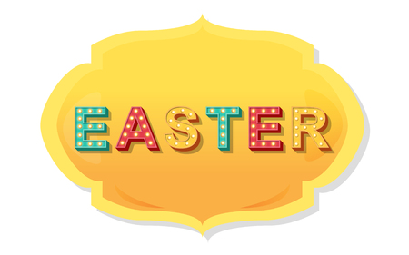 Vector label elements of easter holiday.のイラスト素材