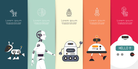 Infographic Robot Of Artificial Intelligence Conceptのイラスト素材