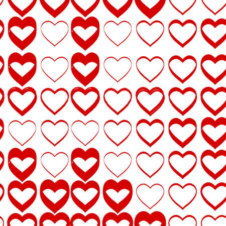 Colorful hearts on background. Valentine hearts. illustration. Seamless pattern