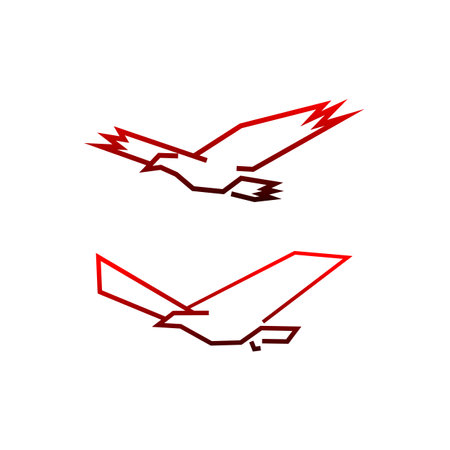 design icon line vector hawkのイラスト素材