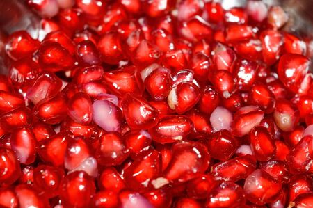It is pomegranate seeds. Pomegranate is loaded with beneficial nutrients.の写真素材