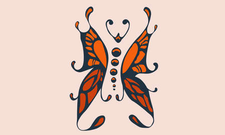 A vector illustration of beautiful butterfly.のイラスト素材