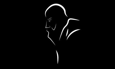 A vector illustration of "The Famous Bengali Poet Of Rabindranath Tagoreのイラスト素材