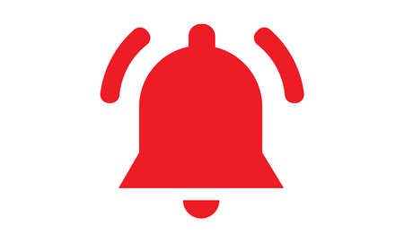 A vector illustration artwork of red bell logoのイラスト素材