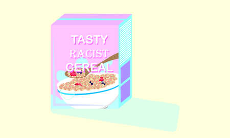 A vector illustration artwork of breakfast cereal package.
