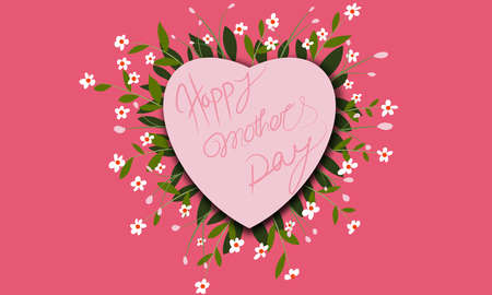Happy Mother's Day colorful flower card.の写真素材