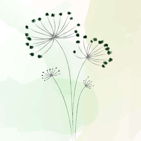 Abstract Dandelions flower with colorful background.の写真素材