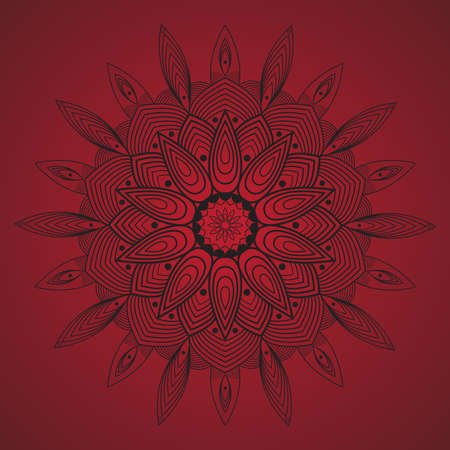 A illustration art work of circular shape Mandala. Vintage decorative elementsのイラスト素材