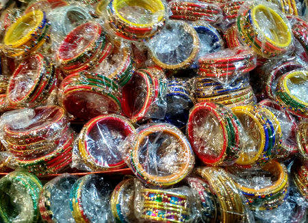 lass bangles ready to be sold is a shop