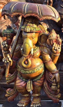 A ganpati idol in a handicraft shopのeditorial素材