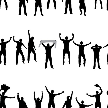 Seamless wallpaper from fans for sports championships and music concerts のイラスト素材