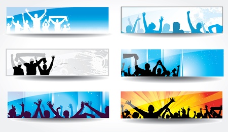 Advertising banners for sports championships and concertsのイラスト素材