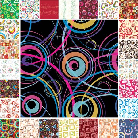Set seamless texturesのイラスト素材