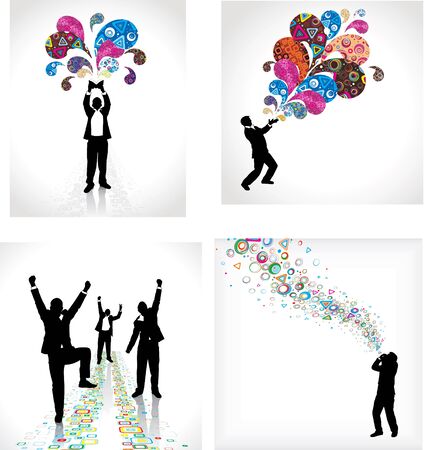 Set of posters for businessのイラスト素材