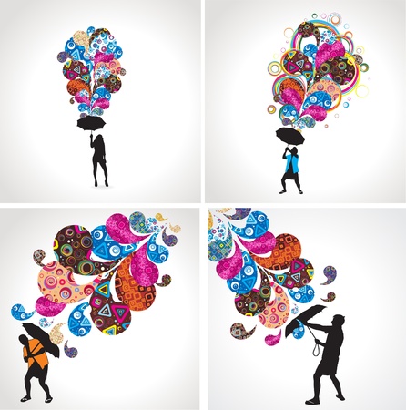 Set of posters for businessのイラスト素材