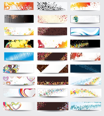 Stylish banners on different topicsのイラスト素材