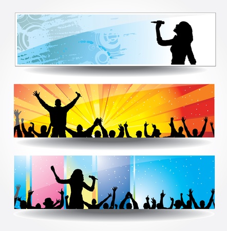 Advertising bannersのイラスト素材