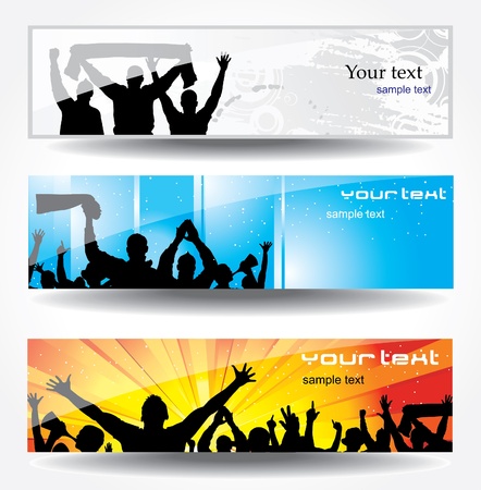 Advertising banner for sports championships and concertsのイラスト素材