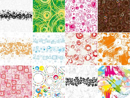 Big set stylish seamless wallpapersのイラスト素材