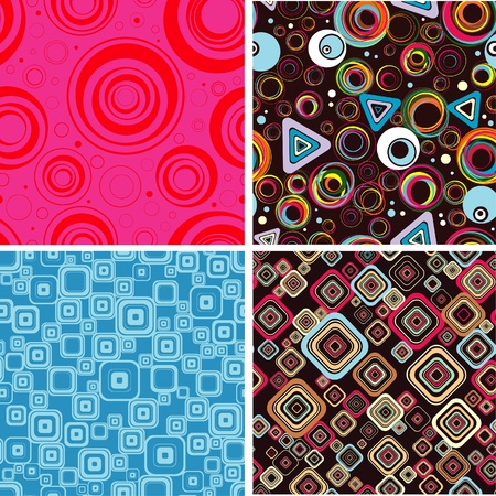 Set seamless backgrounds for different integer Vector のイラスト素材
