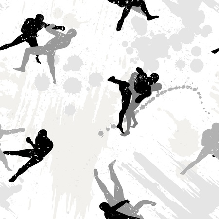 Seamless background from fightersのイラスト素材