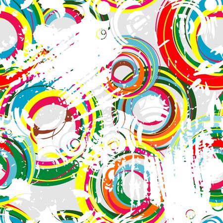 Seamless scratch background from circles のイラスト素材
