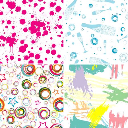 Set seamless holiday backgrounds  のイラスト素材