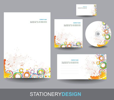 Stationery design setのイラスト素材