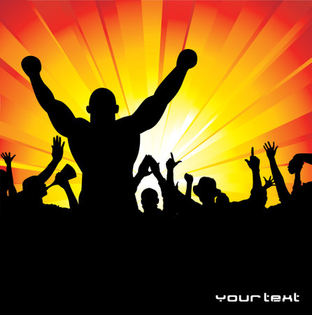 Silhouette of the championのイラスト素材