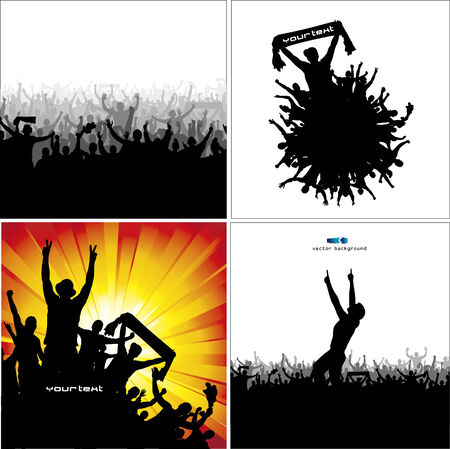 Set posters for sports championships and concertsのイラスト素材